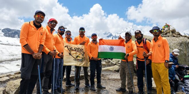 टीम स्पाइडर्स ने फतह किया हिमाचल प्रदेश का हम्पटा पास, 4,270 मीटर की ऊंचाई पर परचम